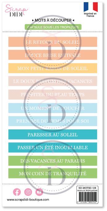 Bande de mots à découper SOUS LES TROPIQUES #3