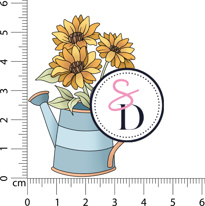 Tampon caoutchouc - Arrosoir fleuri