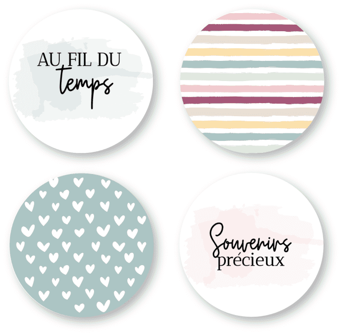 Badges 25mm Au fil du temps - MECANIQUE DU TEMPS