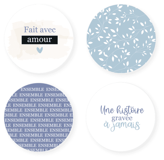 Badges 25mm Fait avec amour - Éclats d'amour
