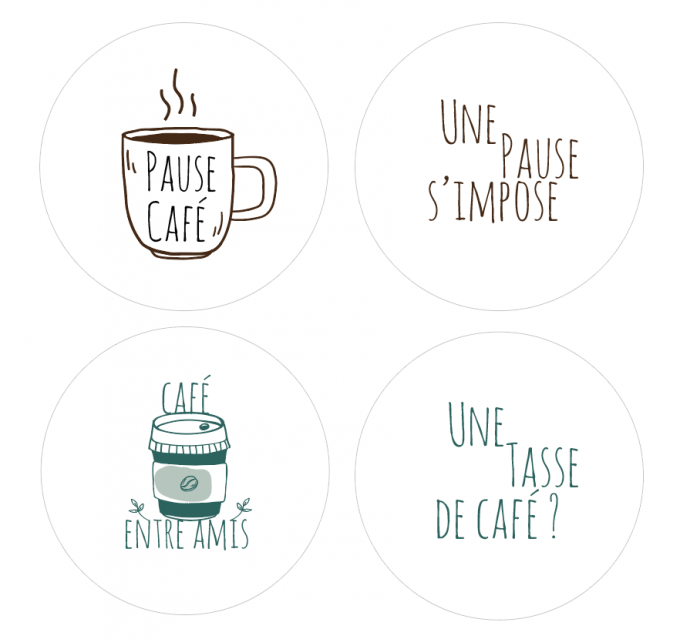 Badges Pause café