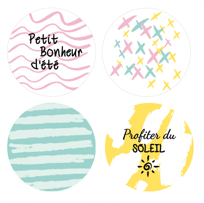 Badges Petit bonheur d'été