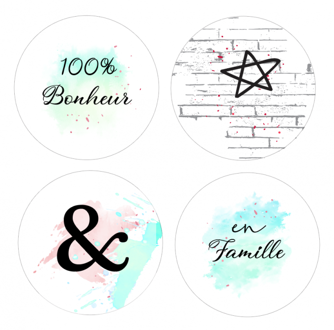 Badges 100% Bonheur