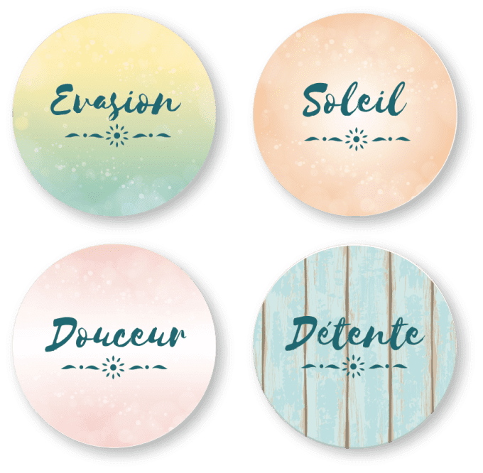 Badges 25mm DOUCEUR ESTIVALE Evasion
