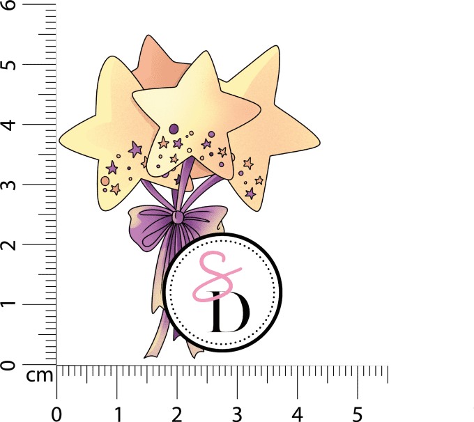 Tampon caoutchouc – Ballons étoilés