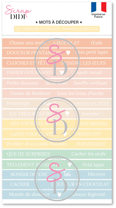 Bande de mots à découper #1 - Les trésors de Pâques | Nouvelle récolte
