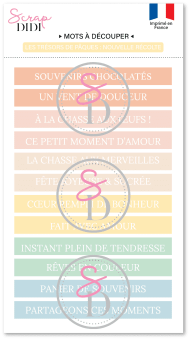 Bande de mots à découper #3 - Les trésors de Pâques | Nouvelle récolte