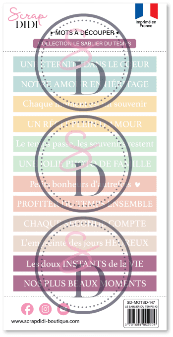Bande de mots à découper #3 - Le sablier du temps