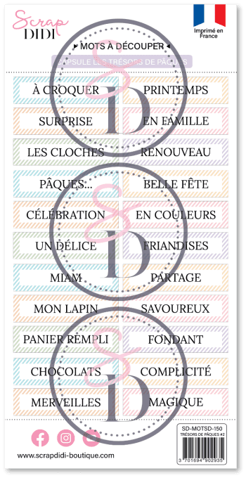 Bande de mots à découper #2 - Les trésors de Pâques