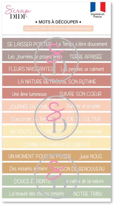 Bande de mots à découper #1 - Rêveries Bohémiennes