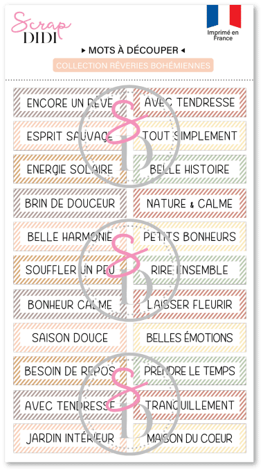 Bande de mots à découper #2 - Rêveries Bohémiennes