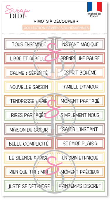 Bande de mots à découper #3 - Rêveries Bohémiennes