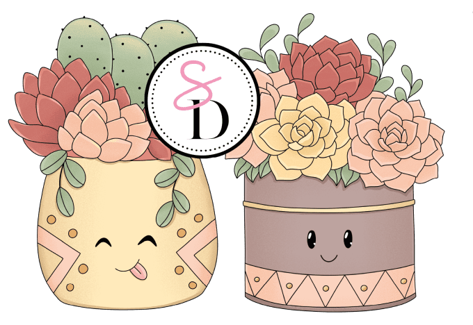 Tampon caoutchouc - Duo de plantes farceuses - Rêverie Bohémienne 