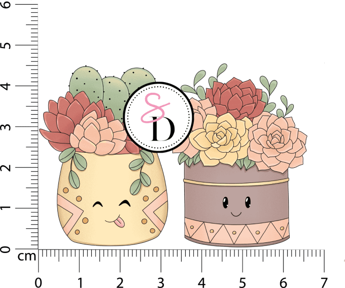 Tampon caoutchouc - Duo de plantes farceuses - Rêverie Bohémienne 