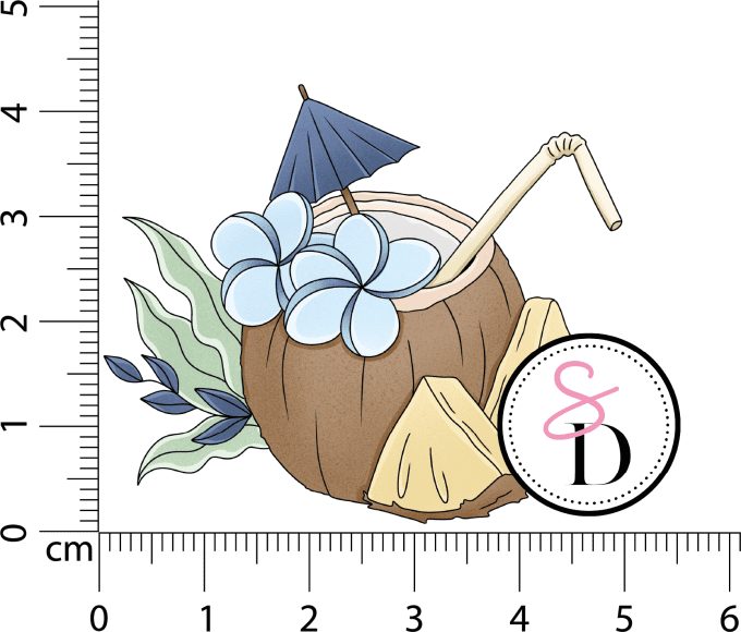Tampon Caoutchouc – Cocktail Estival – Un Air Marin