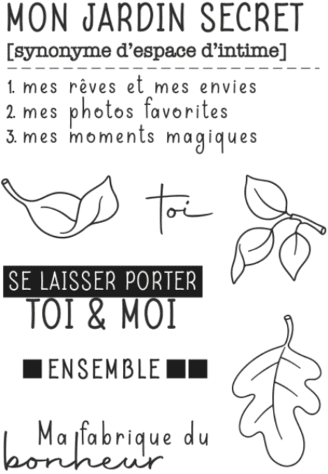 Planche de clears A7 - Mon jardin secret