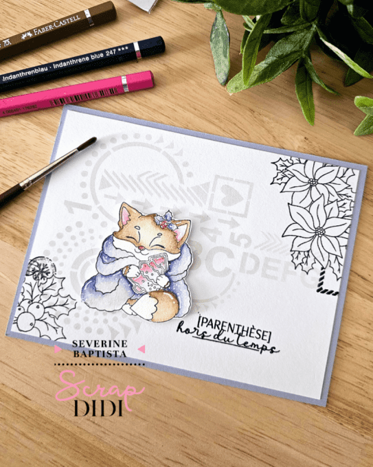 Kit de 6 papiers unis et aquarelle - Douceurs d'hiver