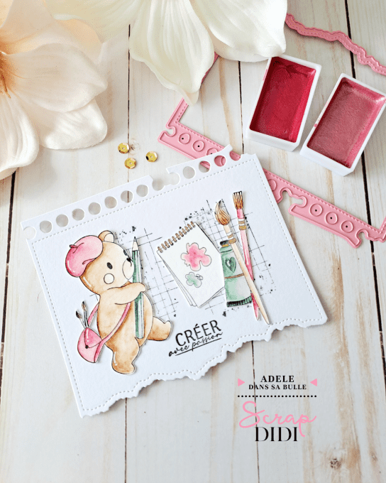 Tampon caoutchouc – OURSON CRÉATIF – Au pays des artistes