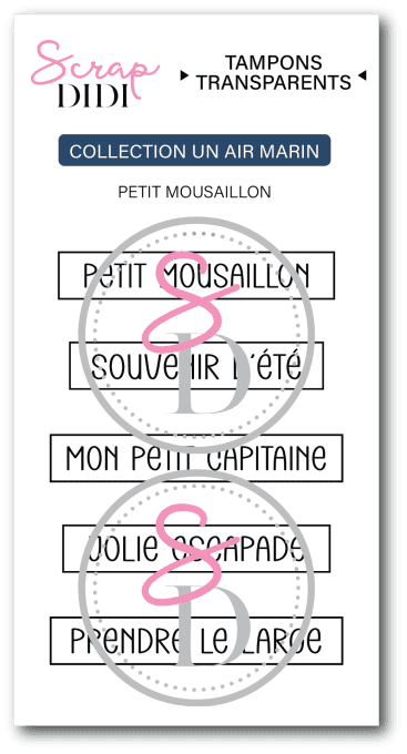 Tampon Clear A8 Petit Moussaillon Un Air Marin Scrap Didi pour scrapbooking sur le thème de la mer, 
