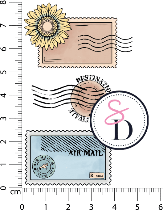 Tampon caoutchouc - Complètement timbré