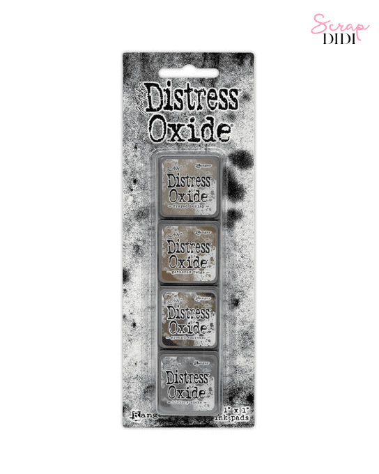 Ranger Tim Holtz Distress Mini Oxide Ink Pads Kit 12 – Encres neutres scrapbooking