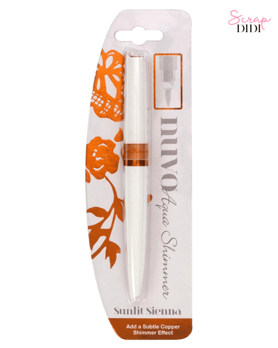 Nuvo Aqua Shimmer Stylo Sunlight Sienna – Effet Brillant Scrapbooking