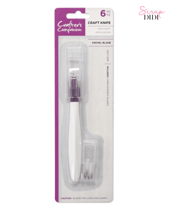 Crafter’s Companion CC-Tool SW – Couteau pivotant précision Soft Grip + 5 lames