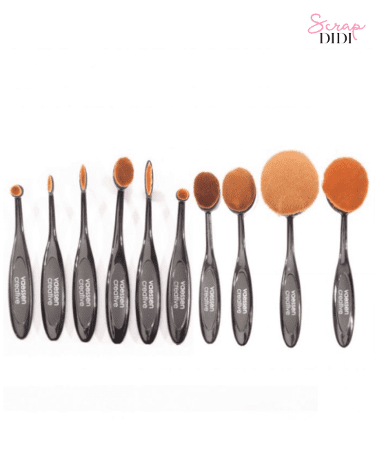 Lot de 10 Brosses de Mélange – Blending Scrapbooking