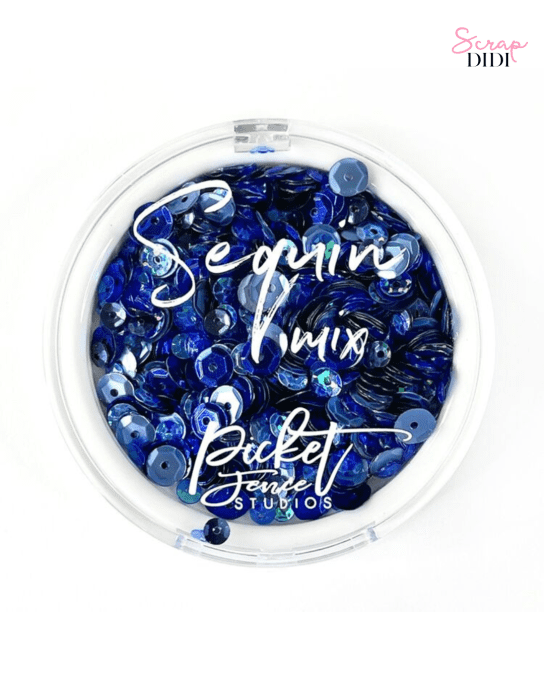 Sequin Mix All About The Blues – Sequins Scrapbooking – Picket Fence Studios