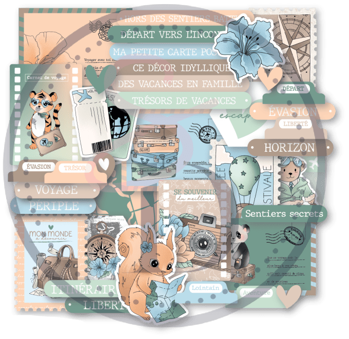Die Cuts Papier – Carnet de Bord
