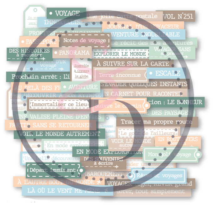Die Cuts “Les Douces Phrases” #1 Couleur – Carnet de Bord