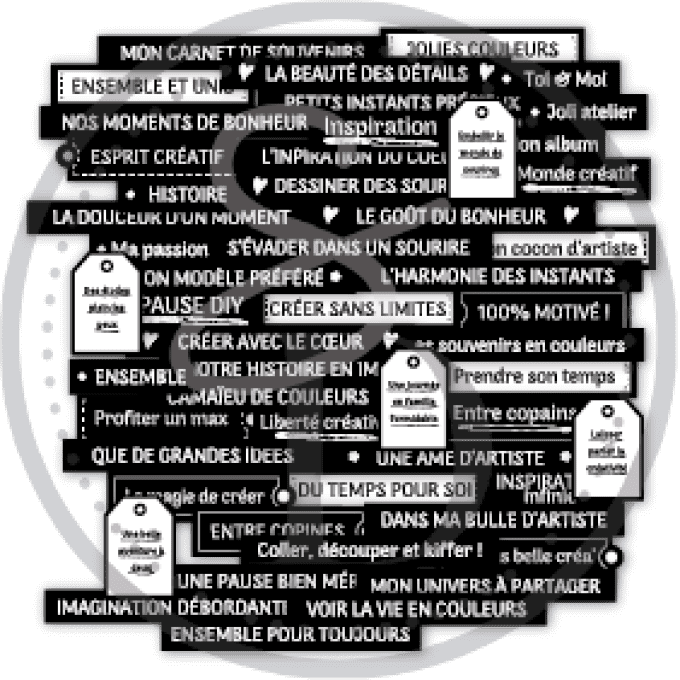 Die cuts papier - Les douces phrases #2