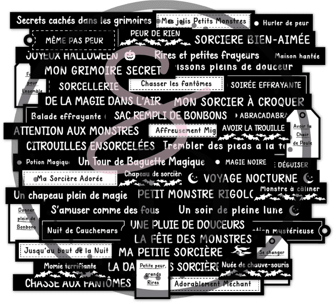 Die cuts papier - Les douces phrases #2 - Capsule Doux frissons