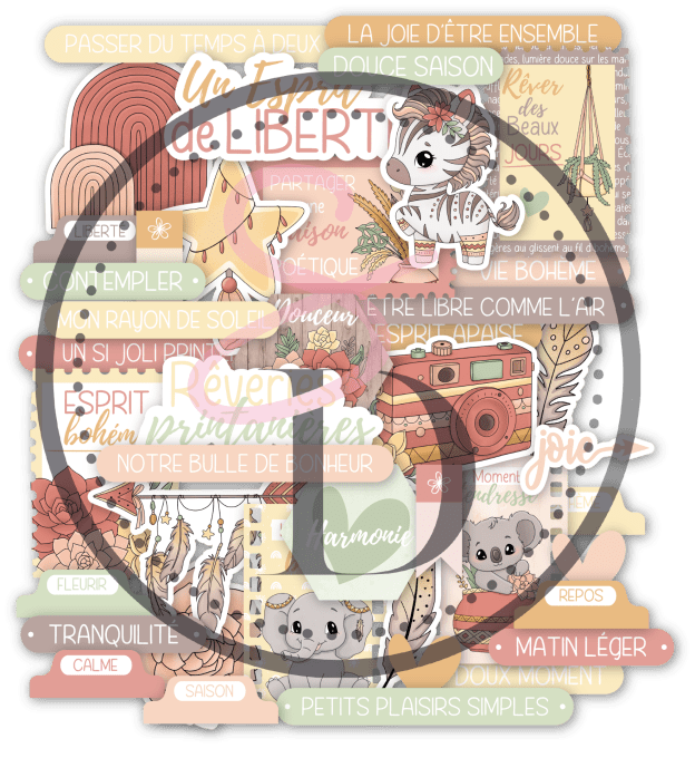 Die cuts papiers - Rêveries Bohémiennes