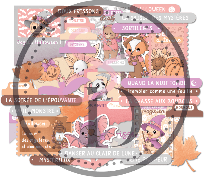 Die cuts papier - Doux frissons