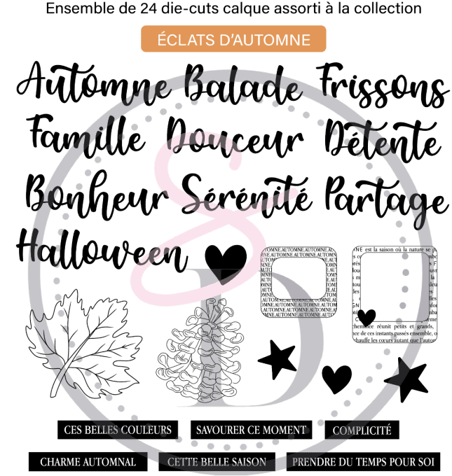 Die cuts calque Noir ÉCLATS D'AUTOMNE #2