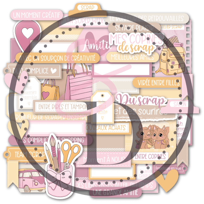 Coffret Entre Copines | Scrapbooking Amitié & Souvenirs