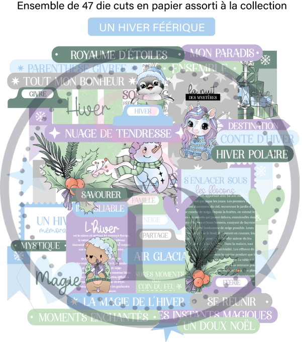 Die cuts papier - Hiver Féérique