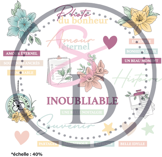 Die cuts calque Couleur - Le sablier du temps