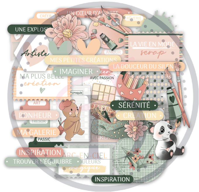 Die cuts papier - Au pays des artistes