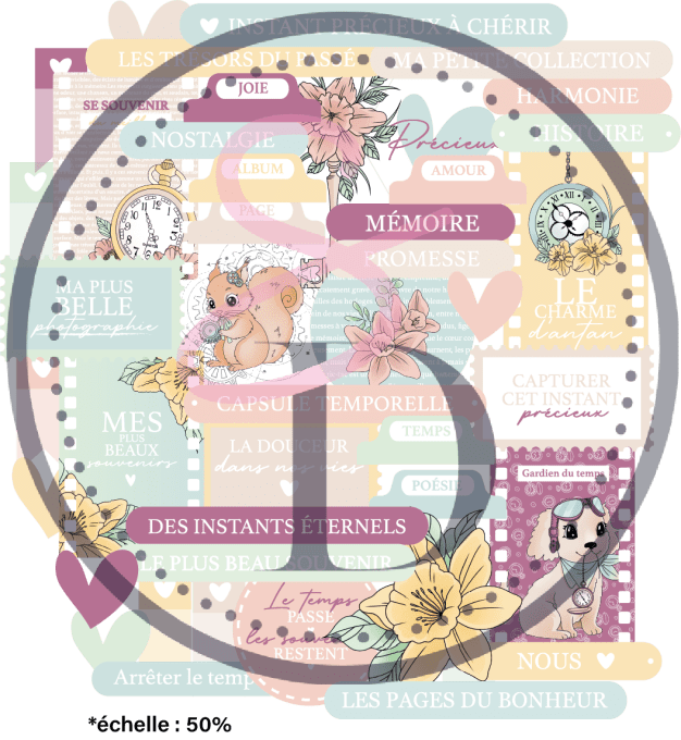 Die cuts papier - Le sablier du temps