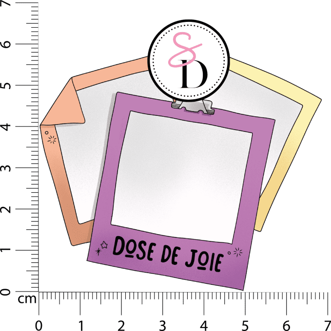 Tampon caoutchouc – Polaroid dose de joie – Ma bulle de bonheur