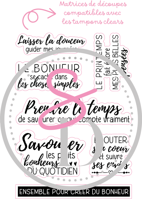 Duo die et tampon clear - Prendre le Temps - Rêveries Bohémiennes