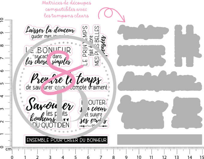 Duo die et tampon clear - Prendre le Temps - Rêveries Bohémiennes