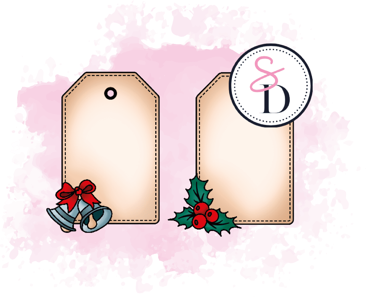Tampon caoutchouc - DUO DE TAGS - La magie de l'hiver