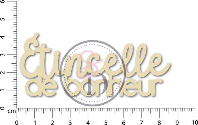 Mot en carton bois adhésif “Étincelle de bonheur” – Ma bulle de bonheur