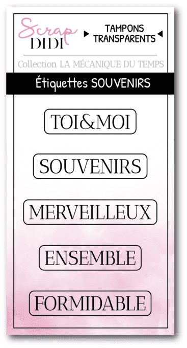 Planche de clears A8 - Etiquettes SOUVENIRS - MECANIQUE DU TEMPS