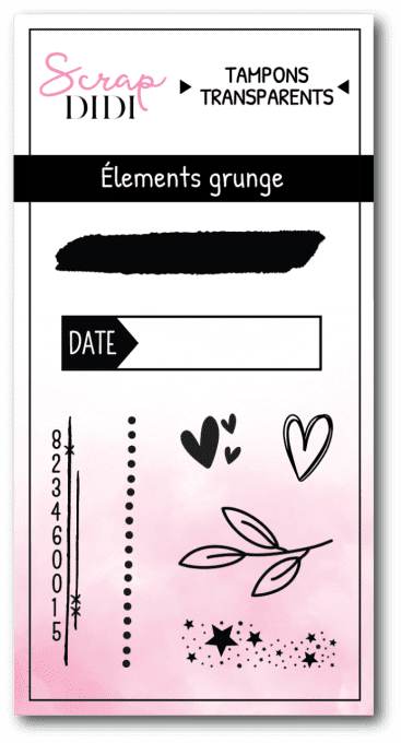 Tampons Clear A8 Eléments grunge