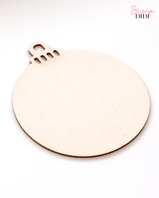 Embellissement en carton bois - Boule de noël - Douceurs d'Hiver