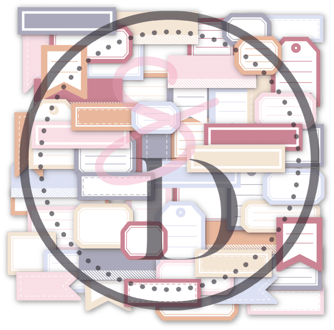 étiquettes découpées de scrapbooking de la collection de noël douceurs d'hiver